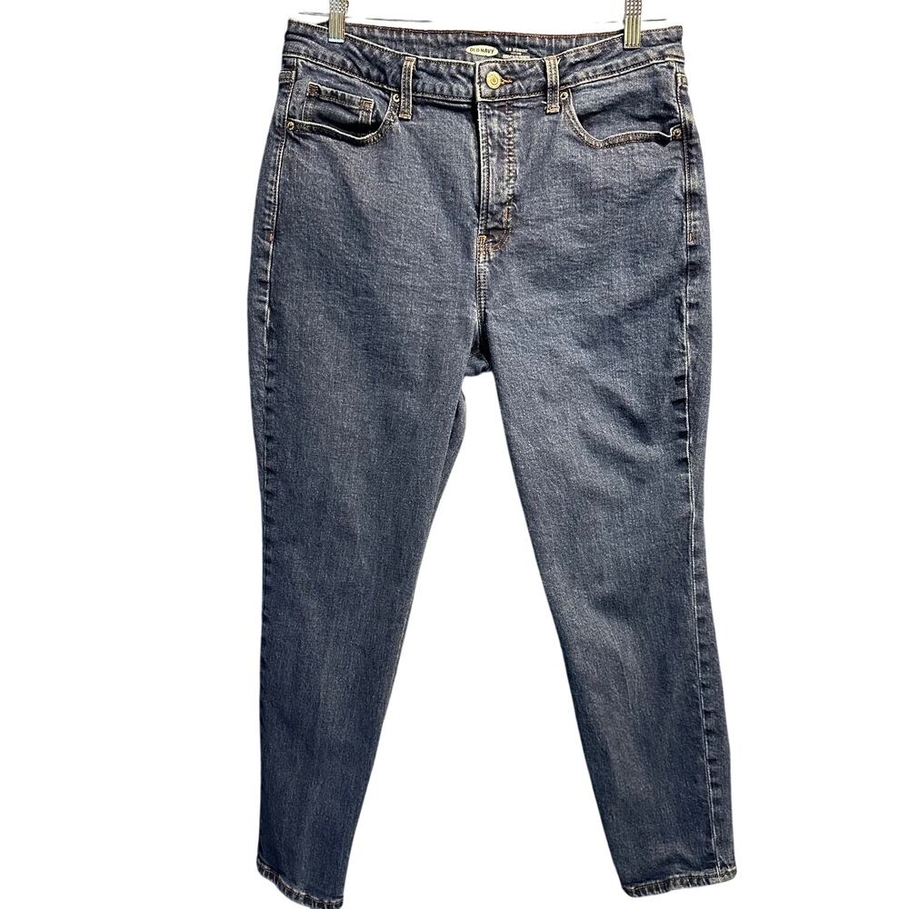 Old Navy Ladies Size 14 O.G. Straight Jeans High Rise Medium Blue Wash